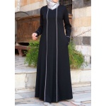 Black Muslim Fashion Dress – Black _ L