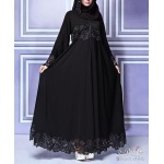 Black Muslim Fashion Dress – Black _ L